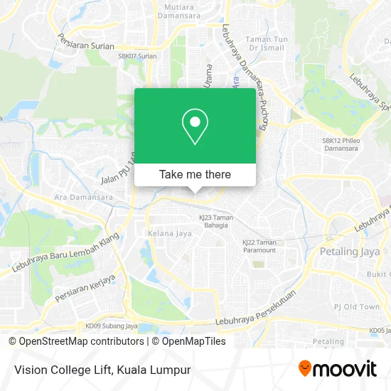 Vision College Lift map