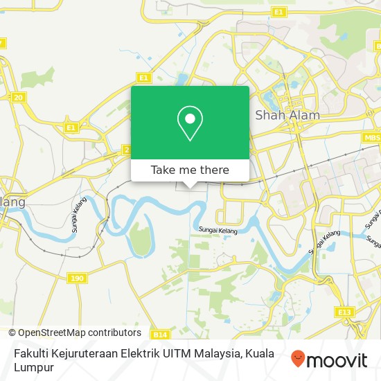 Peta Fakulti Kejuruteraan Elektrik UITM Malaysia