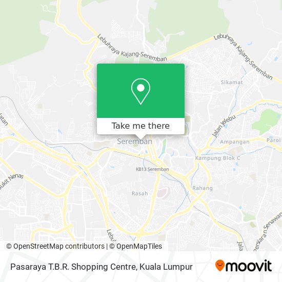Peta Pasaraya T.B.R. Shopping Centre