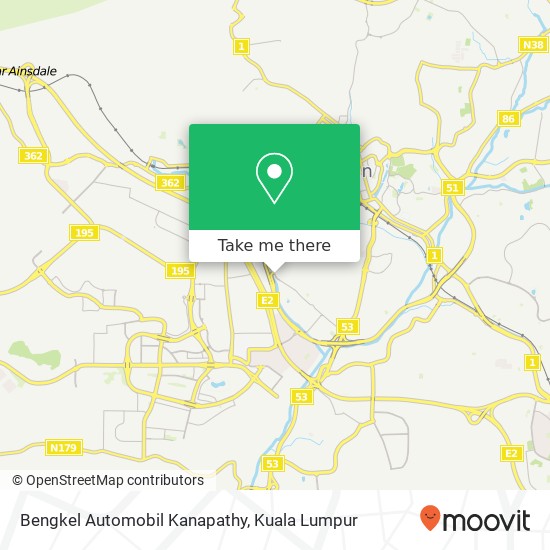 Bengkel Automobil Kanapathy map