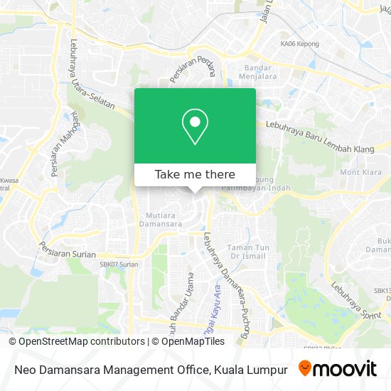Neo Damansara Management Office map