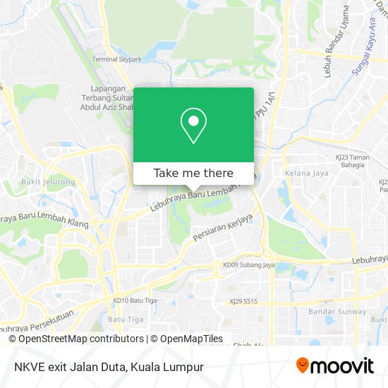 NKVE exit Jalan Duta map