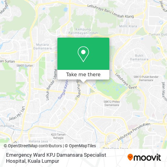 Emergency Ward KPJ Damansara Specialist Hospital map