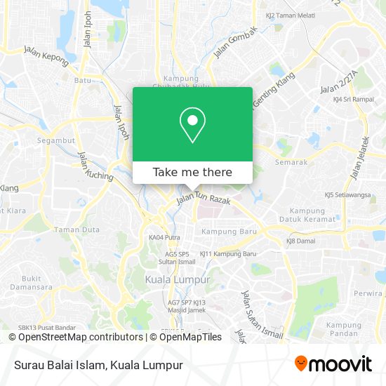 Surau Balai Islam map