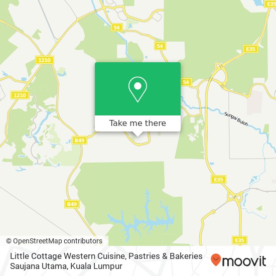 Little Cottage Western Cuisine, Pastries & Bakeries Saujana Utama map