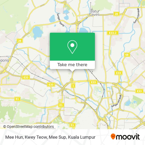 Mee Hun, Kwey Teow, Mee Sup map