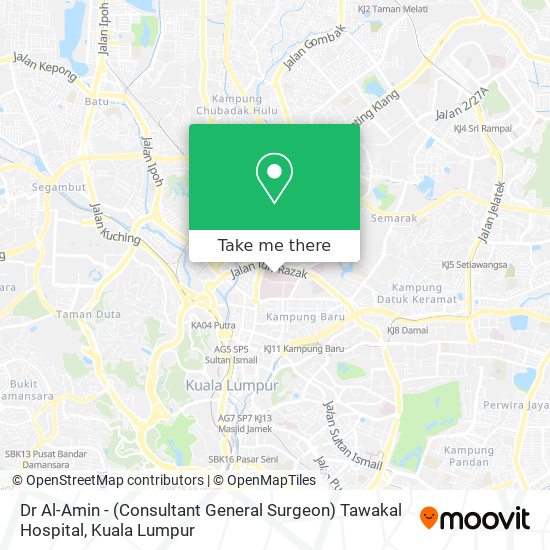 Peta Dr Al-Amin - (Consultant General Surgeon) Tawakal Hospital