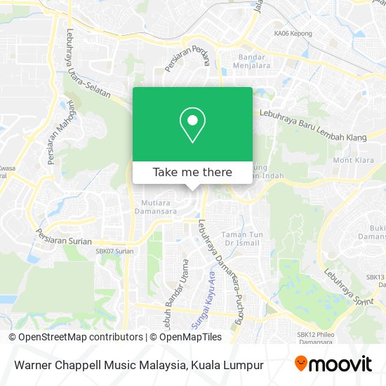 Warner Chappell Music Malaysia map