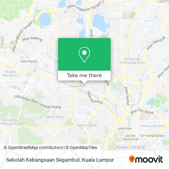 Sekolah Kebangsaan Segambut map