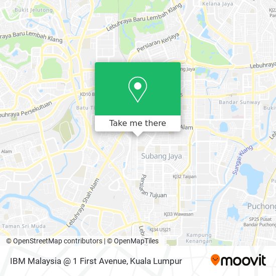 IBM Malaysia @ 1 First Avenue map