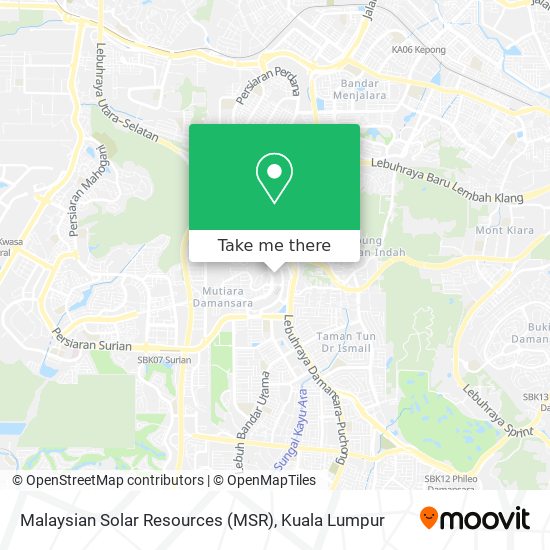 Malaysian Solar Resources (MSR) map