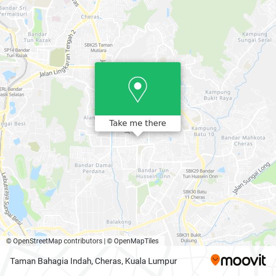 Peta Taman Bahagia Indah, Cheras