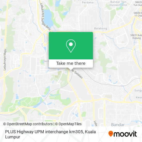 PLUS Highway UPM interchange km305 map