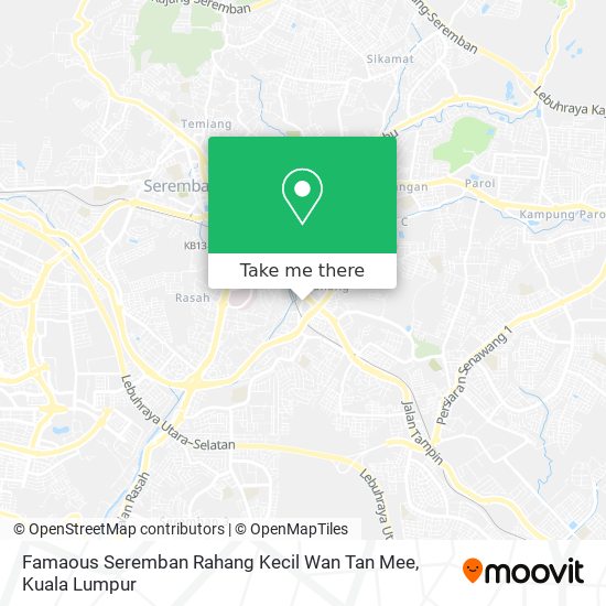 Famaous Seremban Rahang Kecil Wan Tan Mee map