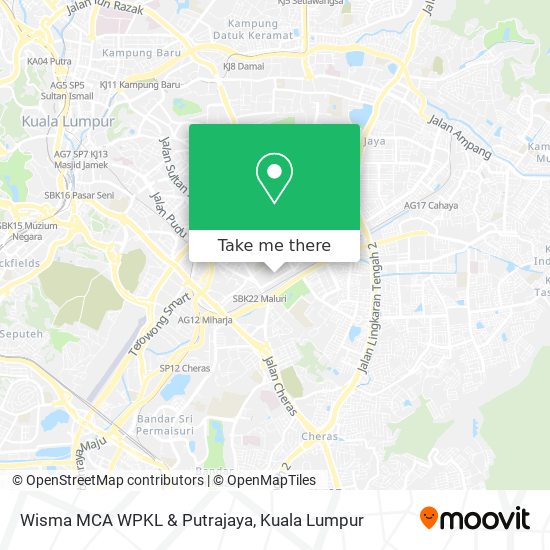 Peta Wisma MCA WPKL & Putrajaya