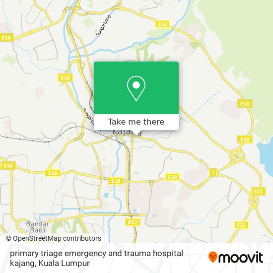 primary triage emergency and trauma hospital kajang map