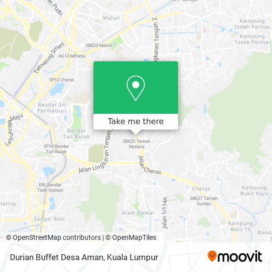 Peta Durian Buffet Desa Aman