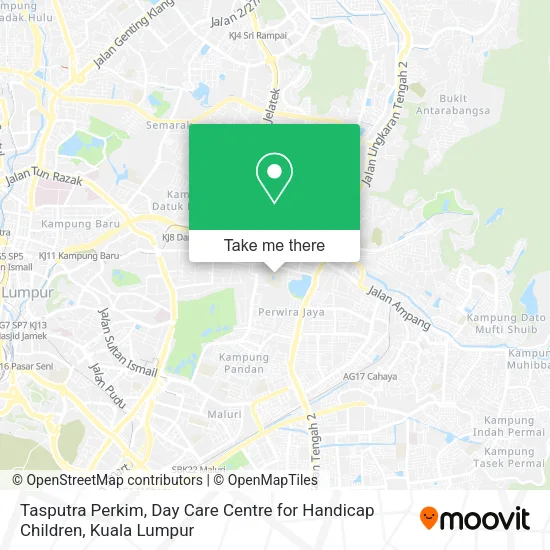 Tasputra Perkim, Day Care Centre for Handicap Children map