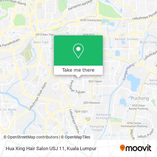 Hua Xing Hair Salon USJ 11 map