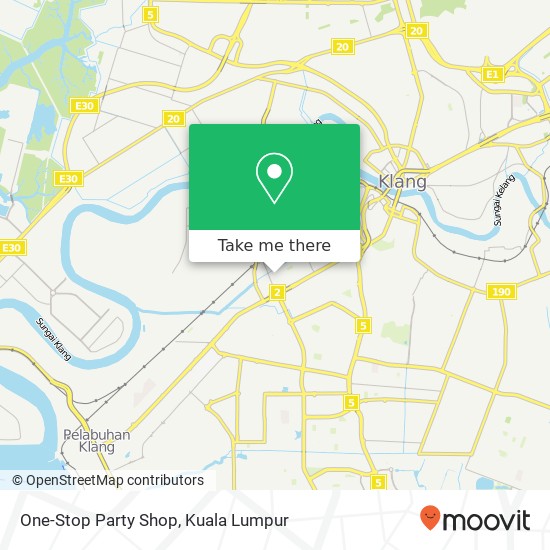 One-Stop Party Shop map