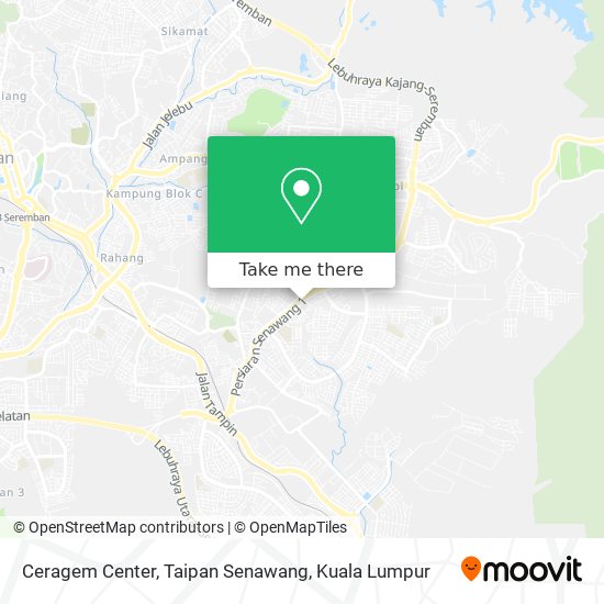 Peta Ceragem Center, Taipan Senawang
