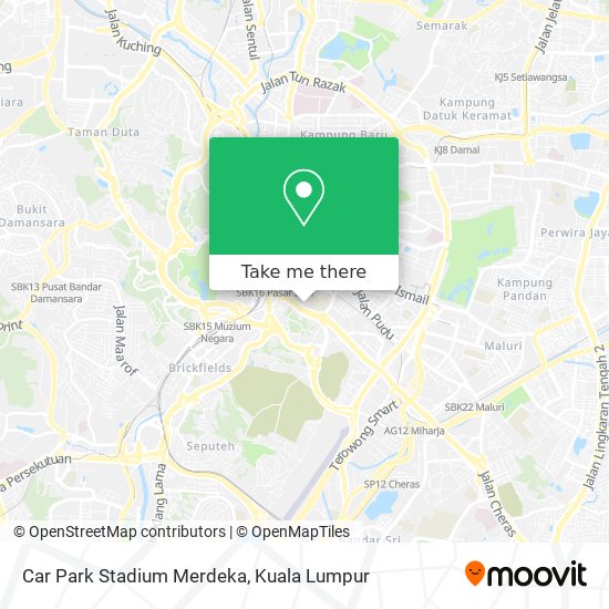 Peta Car Park Stadium Merdeka