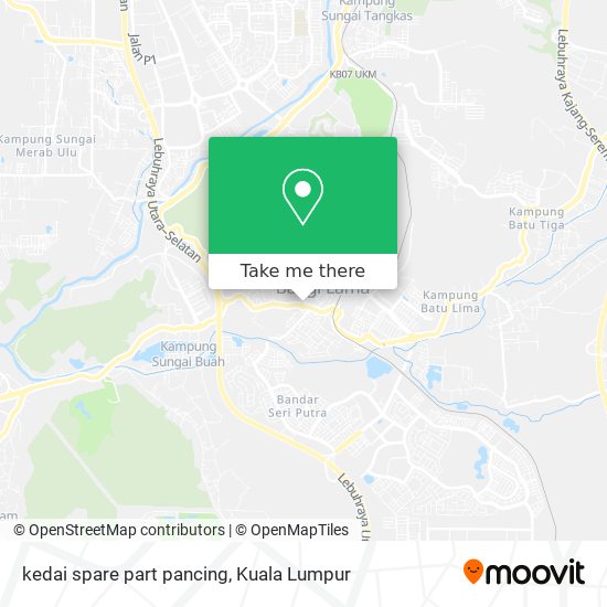 kedai spare part pancing map