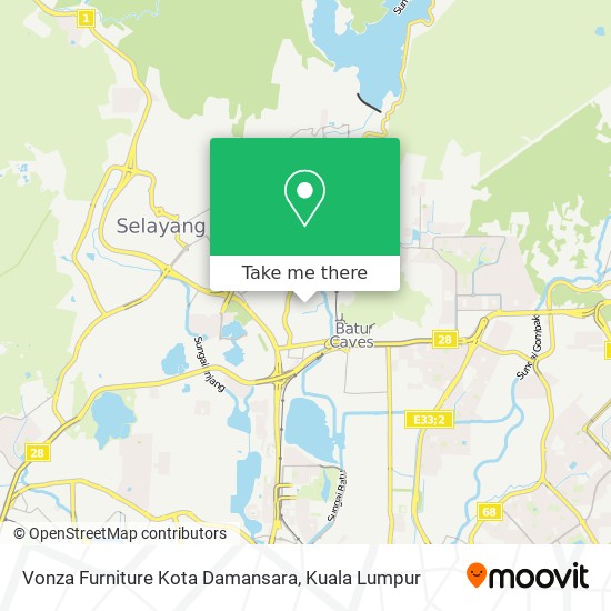 Vonza Furniture Kota Damansara map