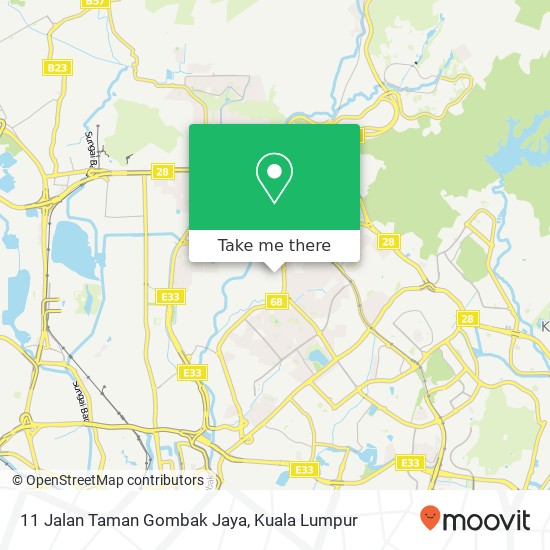 Peta 11 Jalan Taman Gombak Jaya