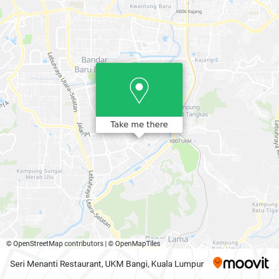 Peta Seri Menanti Restaurant, UKM Bangi