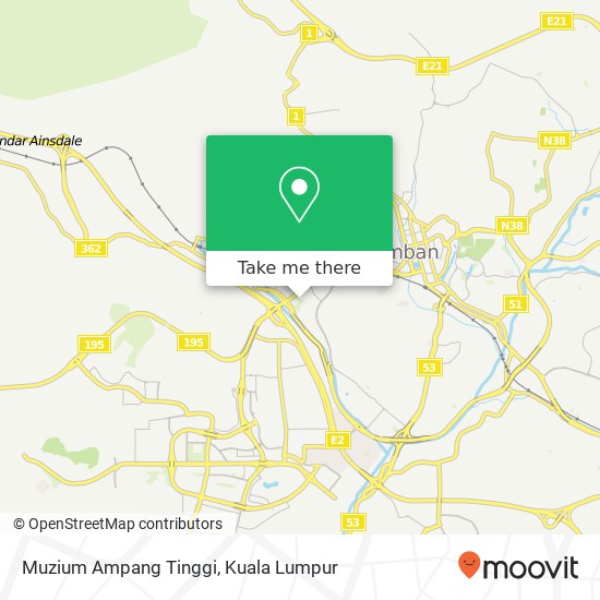 Muzium Ampang Tinggi map