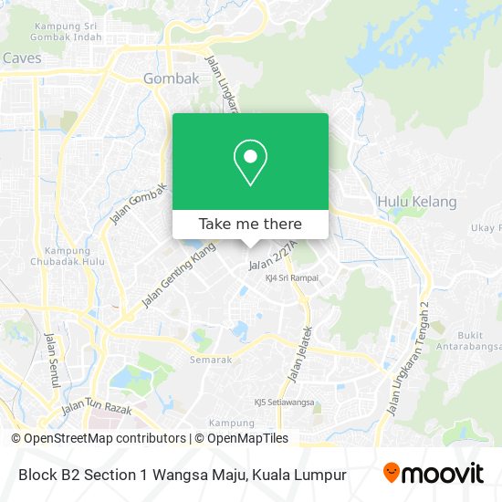 Block B2 Section 1 Wangsa Maju map