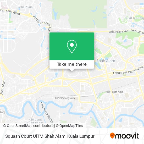 Squash Court UiTM Shah Alam map