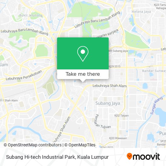 Peta Subang Hi-tech Industrial Park