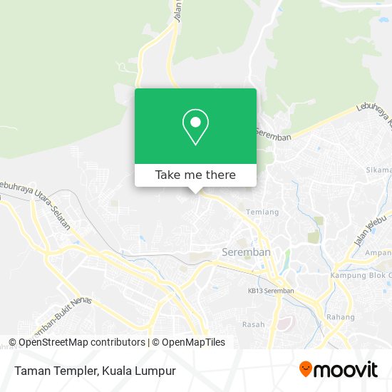 Taman Templer map