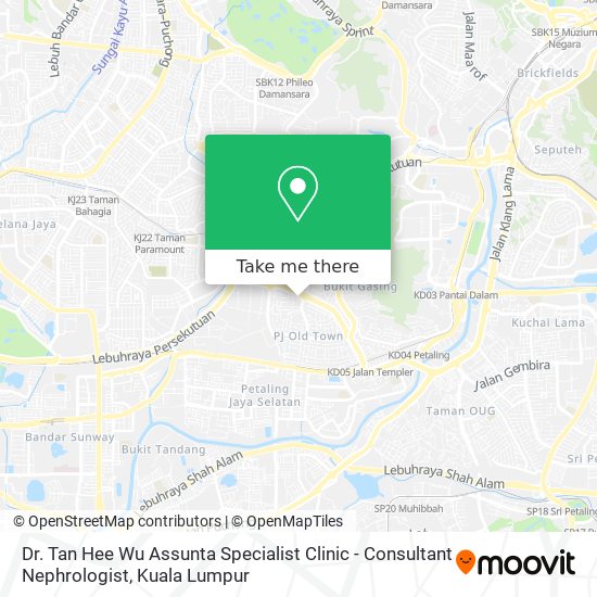 Dr. Tan Hee Wu Assunta Specialist Clinic - Consultant Nephrologist map