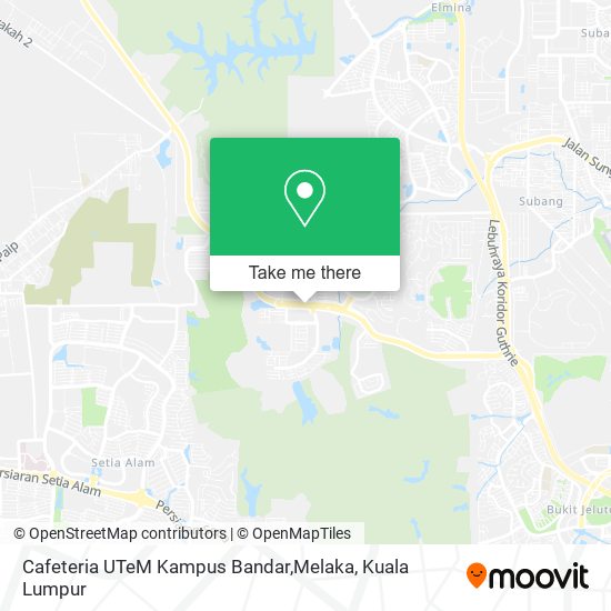Cafeteria UTeM Kampus Bandar,Melaka map