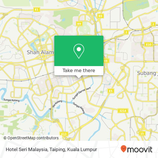 Hotel Seri Malaysia, Taiping map