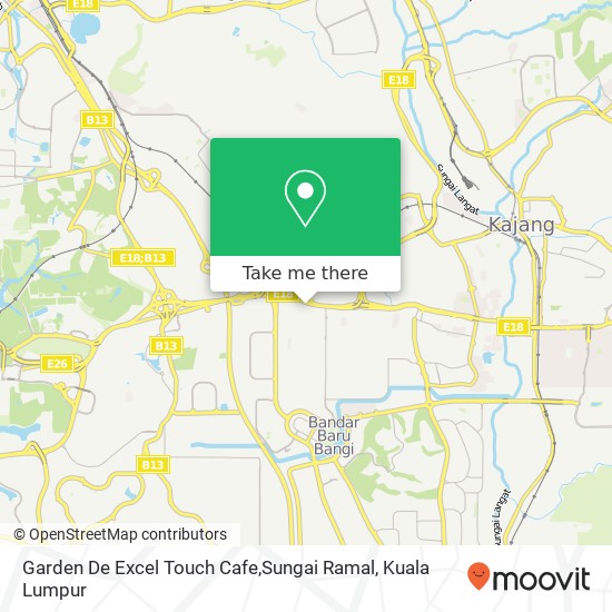 Peta Garden De Excel Touch Cafe,Sungai Ramal
