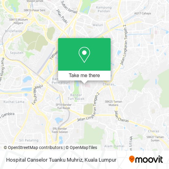 Hospital Canselor Tuanku Muhriz map