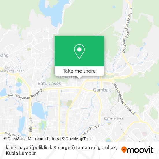 Peta klinik hayati(poliklinik & surgeri) taman sri gombak