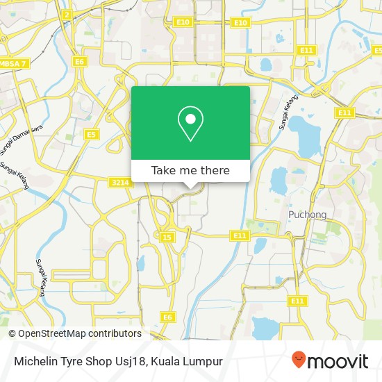 Michelin Tyre Shop Usj18 map