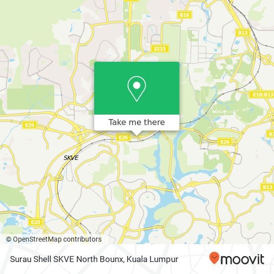 Surau Shell SKVE North Bounx map