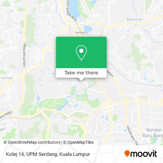 Kolej 16, UPM Serdang map