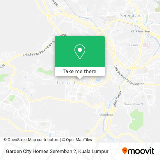 Garden City Homes Seremban 2 map