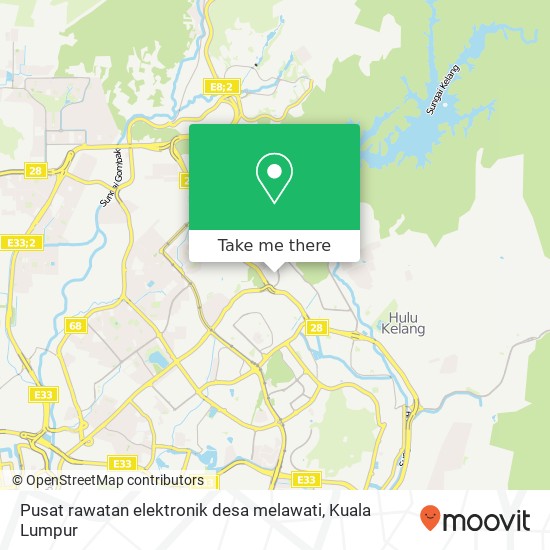 Pusat rawatan elektronik desa melawati map