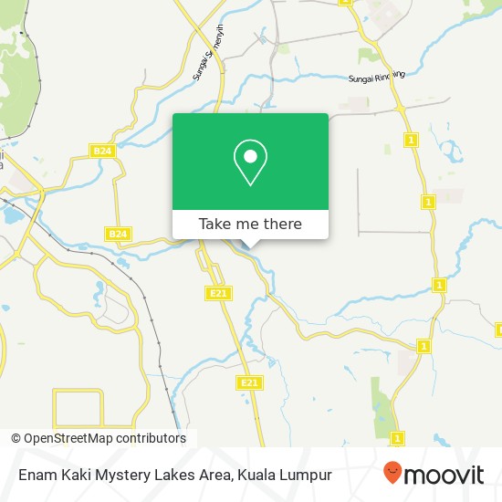 Enam Kaki Mystery Lakes Area map