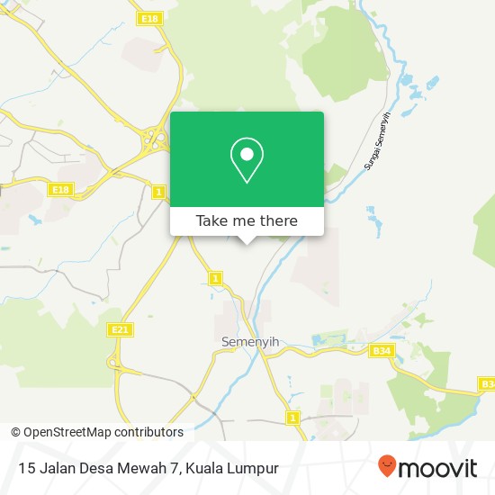 Peta 15 Jalan Desa Mewah 7