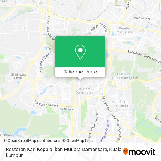Peta Restoran Kari Kepala Ikan Mutiara Damansara
