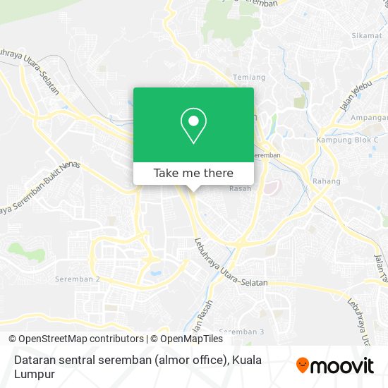 Dataran sentral seremban (almor office) map